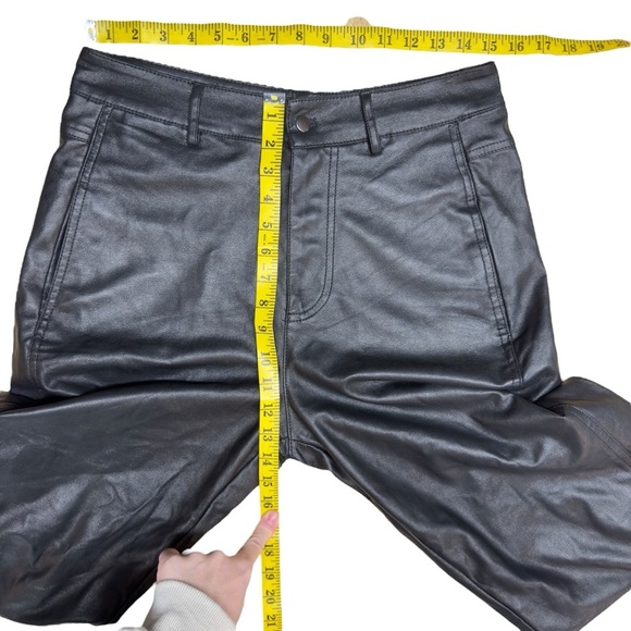 Zara High-Waisted Faux Leather Balloon Barrel Leg Trouser Pants Black 2969/246 M - Picture 13 of 16